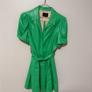 Dolce Cabo Vibrant Green Faux Leather Jacket